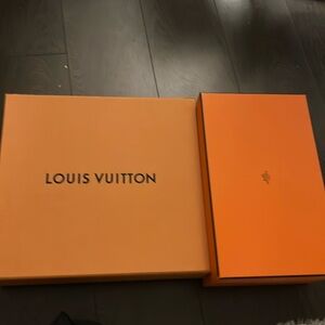 empty Louis Vuitton and Hermes’ box